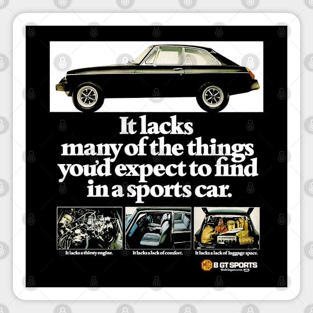 MGB GT - advert Magnet by Throwback Motors